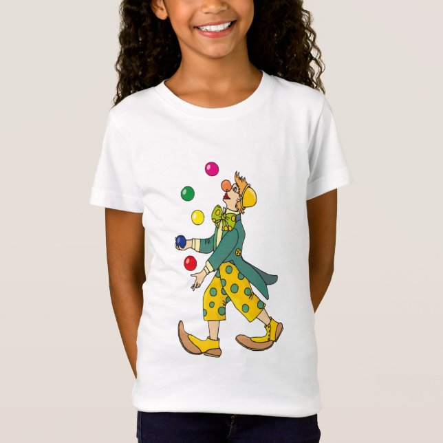 Funny Clown spielen mit Kugeln T-Shirt (Vorderseite)