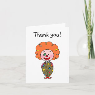 Funny Clown vielen Dank Dankeskarte