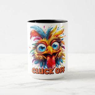 Funny Cluck Off Quote / Chicken Tasse