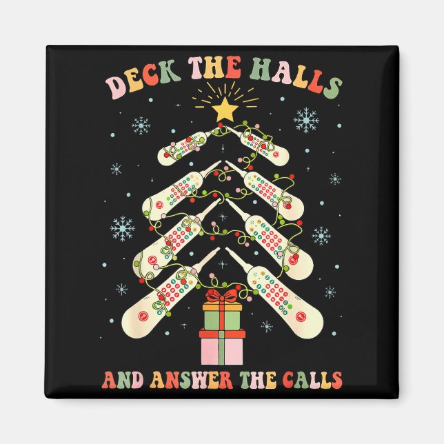 Funny Cna Nurse Christmas Medical Xmas Trees Nursi Magnet (Vorne)