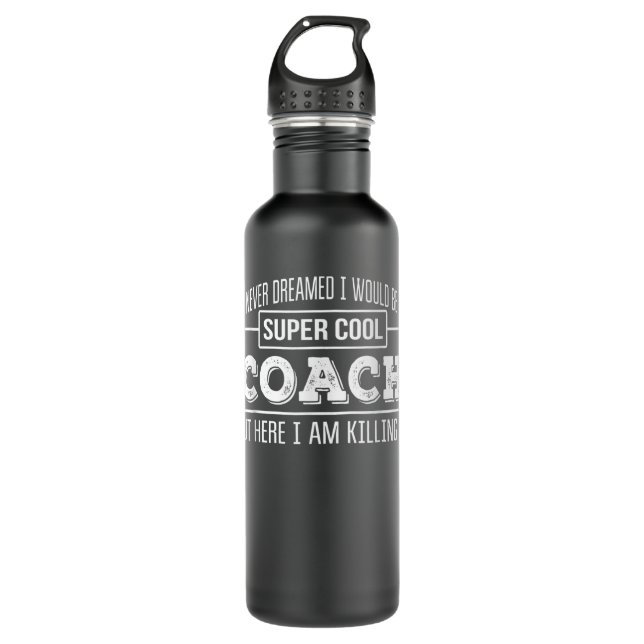 Funny Coach Funny Vielen Dank für Ihr Geschenk Edelstahlflasche (Vorderseite)