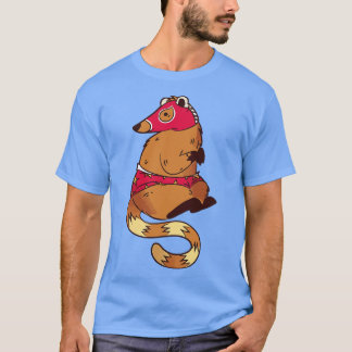 Funny Coati Luchador Wrestler Sketch Zeichnend T-Shirt