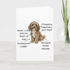 Funny Cockapoo Anatomy Greeting Card Karte