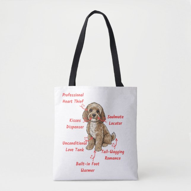 Funny Cockapoo Anatomy - Unique Valentine Gift Tasche (Vorderseite)