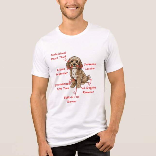 Funny Cockapoo Anatomy - Unique Valentine Gift Tri-Blend Shirt (Vorderseite)