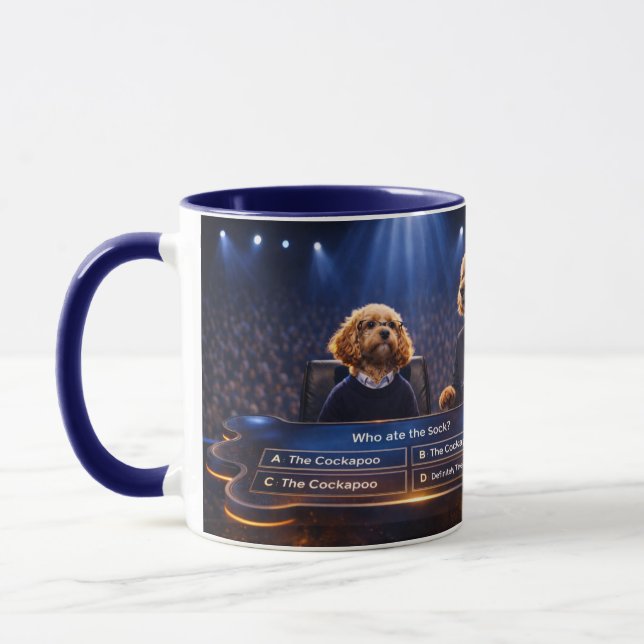 Funny Cockapoo Gift Mug | Who Ate The Sock Tasse (Links)