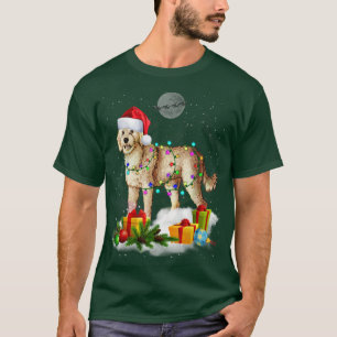 Funny Cockapoo Hund Weihnachtslicht Weihnachtsmann T-Shirt
