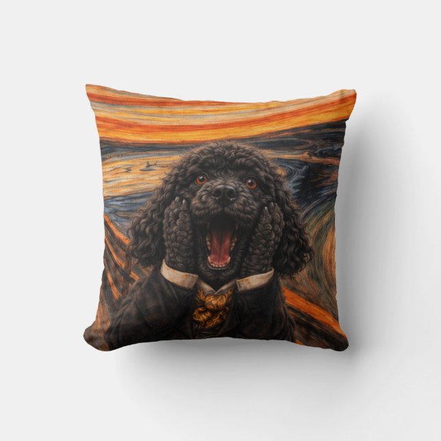 Funny Cockapoo Pillow | The Scream Dog Cushion Kissen (Vorderseite)
