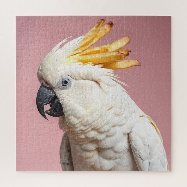 Funny Cockatoo mit französischem Wappen (Vertikal)