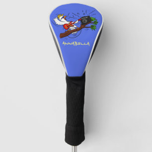 Funny Cockatoo spielt Rockgitarre Cartoon Golf Headcover