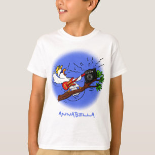 Funny Cockatoo spielt Rockgitarre Cartoon T-Shirt