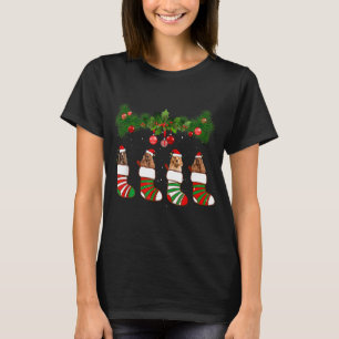 Funny Cocker Spaniel in Socken Weihnachtsliebhaber T-Shirt