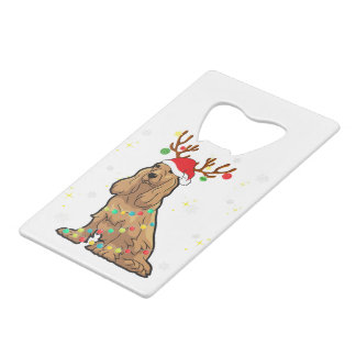 Funny Cocker Spaniel Reindeer Christmas Dog Geldbeutel Flaschenöffner