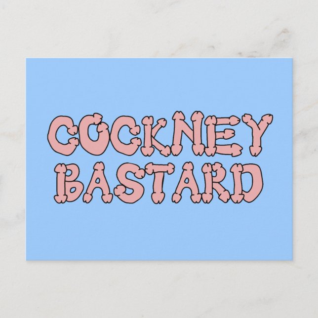Funny Cockney Bastard Postkarte (Vorderseite)