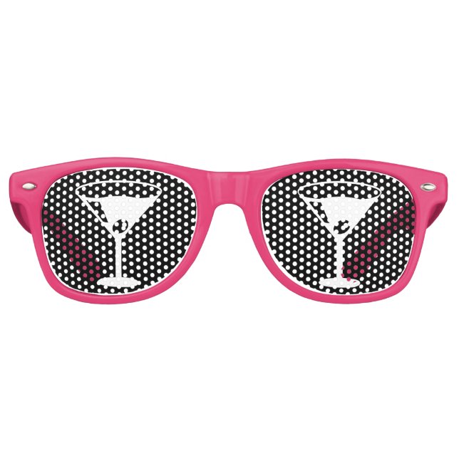 Funny Cocktail Glas rosa Party Schattierungen Sonn Sonnenbrille (Vorderseite)