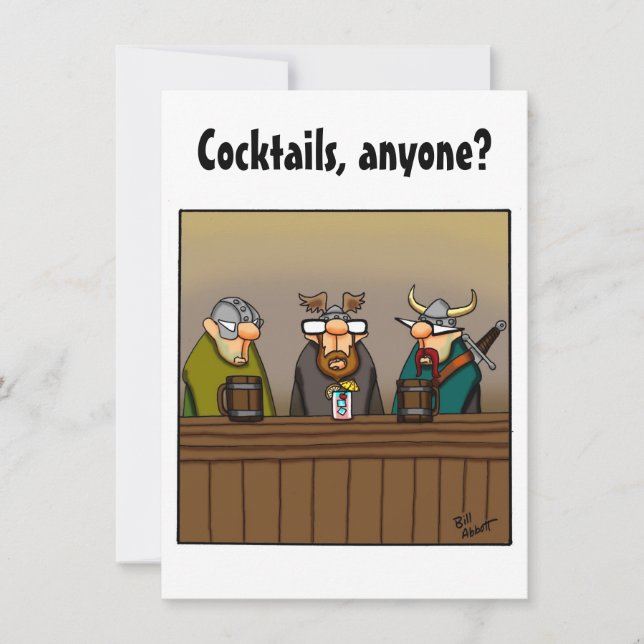 Funny Cocktail Party Einladungen (Vorderseite)
