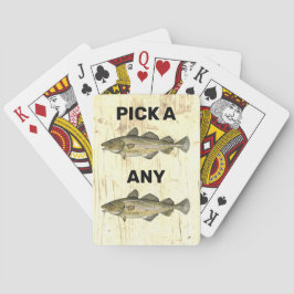 Funny Cod Fishing Pun Pick A Card Joke Spielkarten
