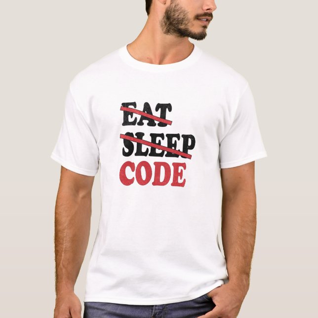 Funny Coder Computerprogrammierer T-Shirt (Vorderseite)