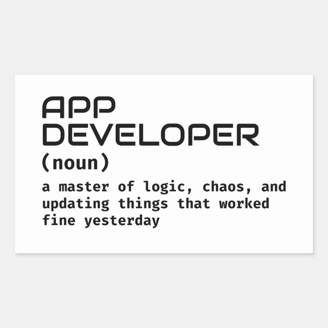 Funny Coder Definition Sticker (Vorderseite)