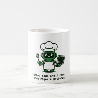 Funny Coder Mug — I Debug Code and I Cook Kaffeetasse