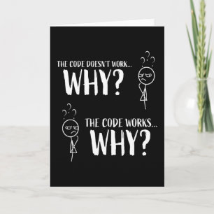 Funny Coding Programmer Gift für Geek Karte