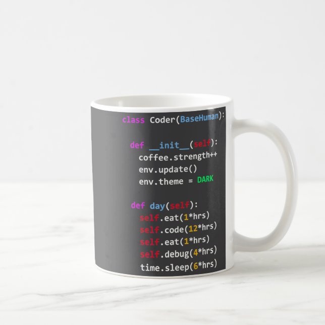 Funny Coding Python Cl Eat Code Sleep  Kaffeetasse (Rechts)