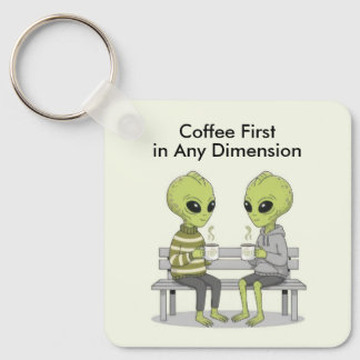 Funny Coffee and Aliens Schlüsselanhänger