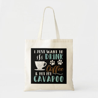 Funny Coffee and Pet My Cavapoo Dog 236 Tragetasche