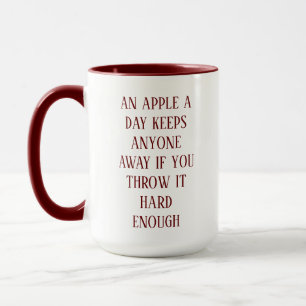 Funny Coffee Apple Zitat Tasse