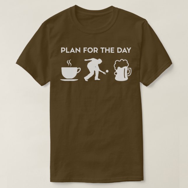 Funny Coffee Bocce Boule Petanque Beer T T-Shirt (Design vorne)