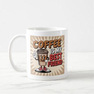 Funny Coffee Cartoon - Niedlicher Lächeln Cup für  Kaffeetasse