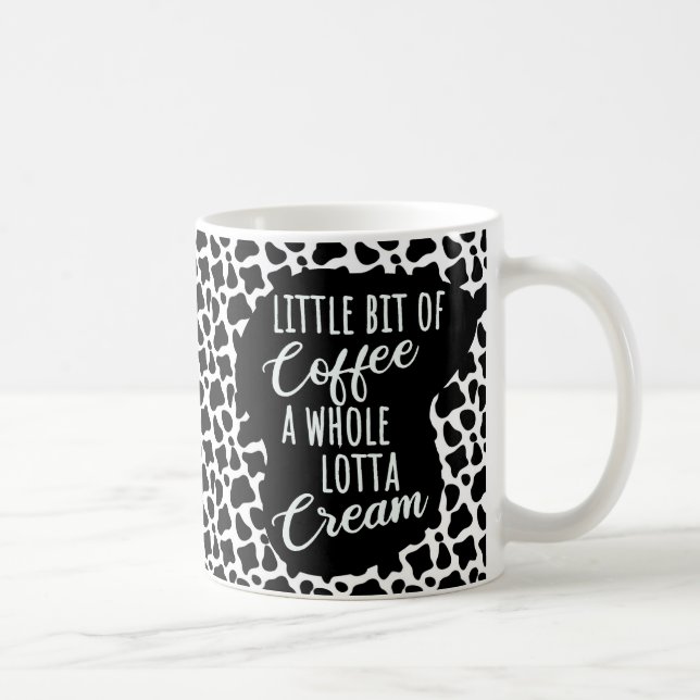 Funny Coffee Creme Cow Print Kaffeetasse (Rechts)