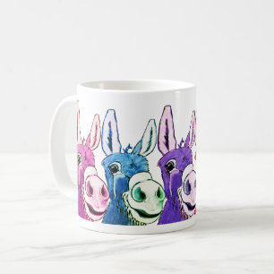 Funny Coffee Cup mit den Eseln Kaffeetasse