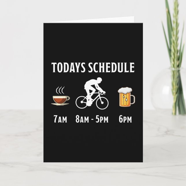 Funny Coffee Cycling Beer Gift Cyclist Karte (Vorderseite)