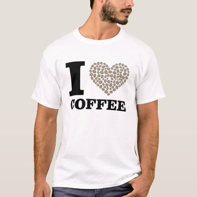 Funny Coffee Design T-Shirt (Vorderseite)