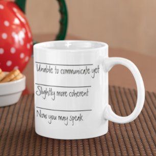 Funny Coffee Drinker Geschenk kann nicht kommunizi Kaffeetasse