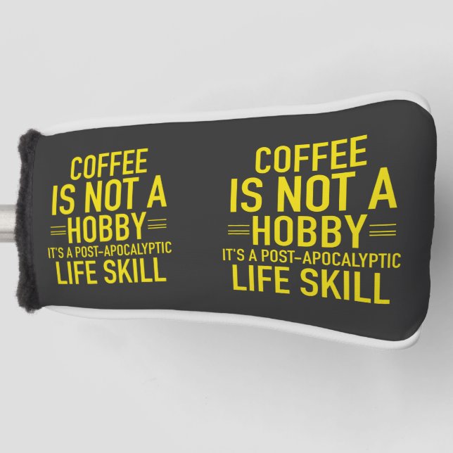 Funny Coffee Golf Headcover (Vorderseite)