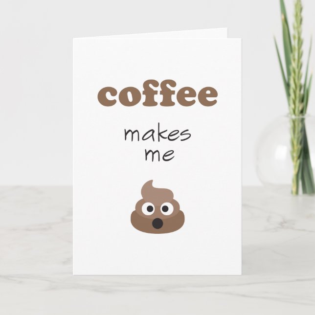 Funny coffee kacke mich zum Emoji-Satz Karte (Vorderseite)