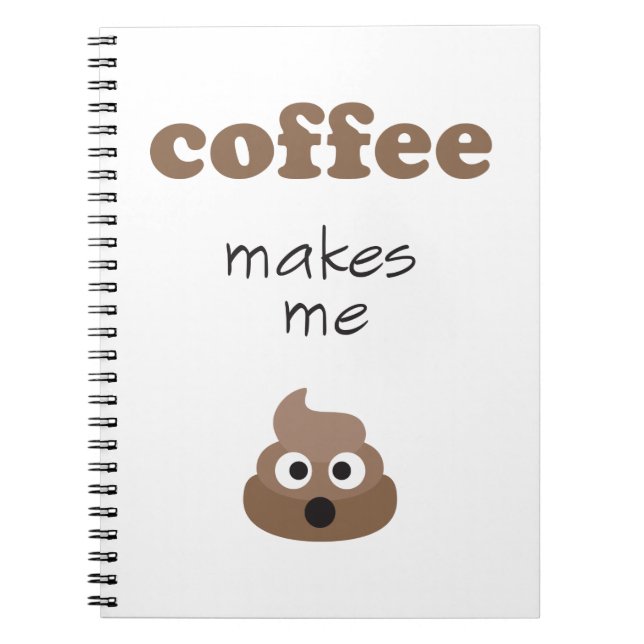Funny coffee kacke mich zum Emoji-Satz Notizblock (Vorderseite)