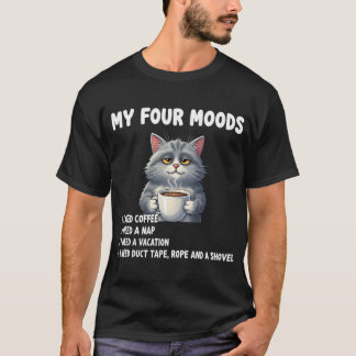 Funny Coffee Lover Nickerchen Schlafen Urlaub Katz T-Shirt