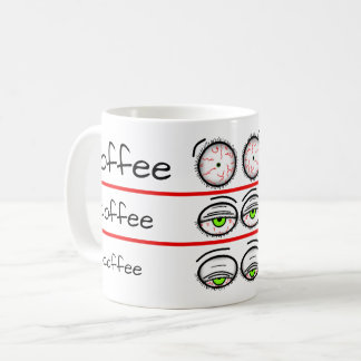 Funny Coffee Mood Levels Design Kaffeetasse