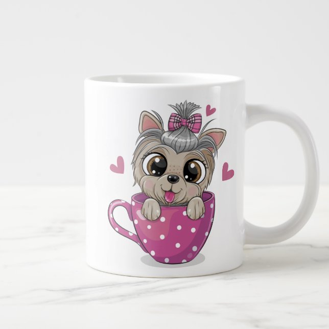 Funny Coffee Mugs - Jumbo Tasse - Niedliches Dog A (Rechts)