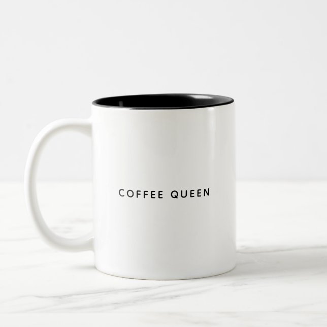Funny Coffee Queen Breakfast Tasse Kaffee (Links)