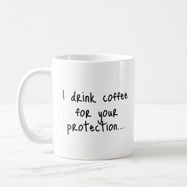 Funny Coffee Quote | Sarcastic Gift Idea | Minimal Kaffeetasse (Links)
