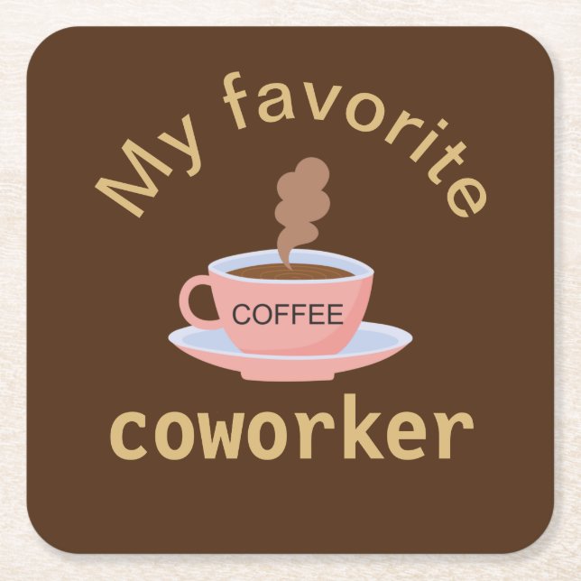 Funny Coffee Rechteckiger Pappuntersetzer (Vorderseite)