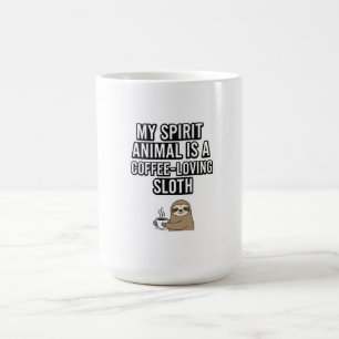 Funny Coffee Sloth T - Shirt   Mein Geist Tier ist Kaffeetasse