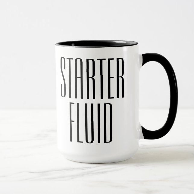 Funny Coffee Starter Fluid Tasse (Rechts)