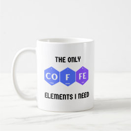 Funny Coffee Tasse mit regelmäßigen Tischelementen