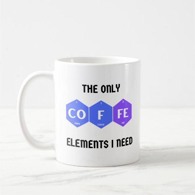 Funny Coffee Tasse mit regelmäßigen Tischelementen (Links)