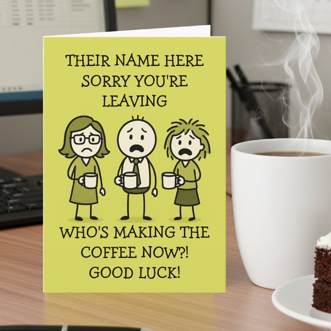 Funny Coffee-Themed Colleague Leaving Card Karte (Von Creator hochgeladen)